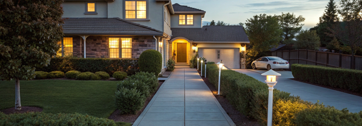 The average cost of a home security system with cameras for a modern suburban home.