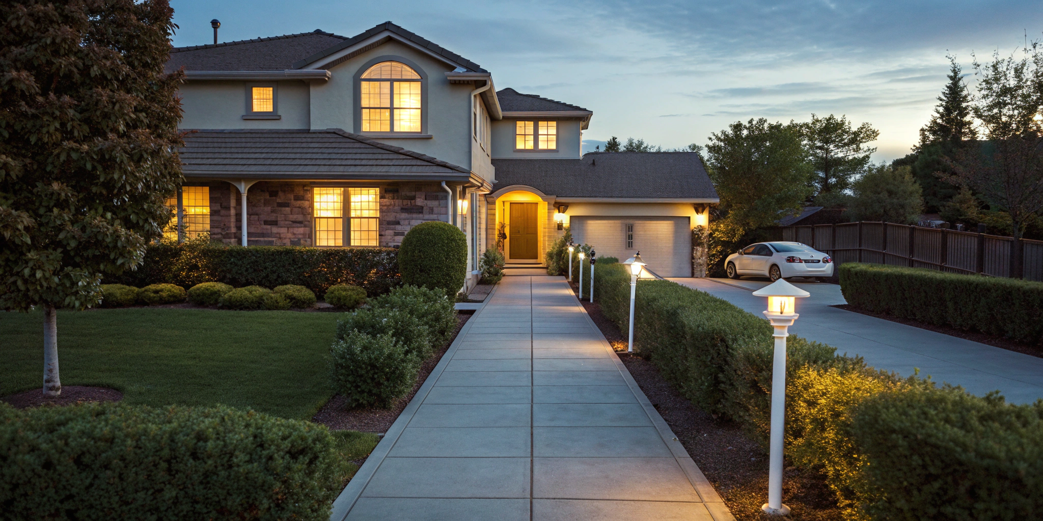 The average cost of a home security system with cameras for a modern suburban home.