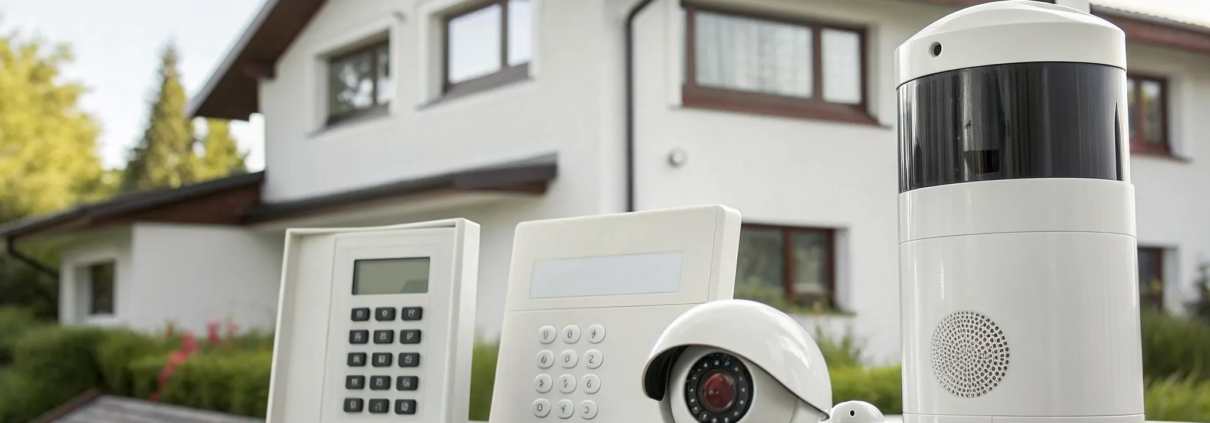 A modern Atlanta home protected by a residential alarm system company.