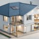 A modern home's exterior, which impacts the final cost of a security system installation.