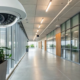 IP camera system providing security benefits for a modern office.