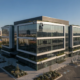 Modern commercial building protected by a professionally designed surveillance system
