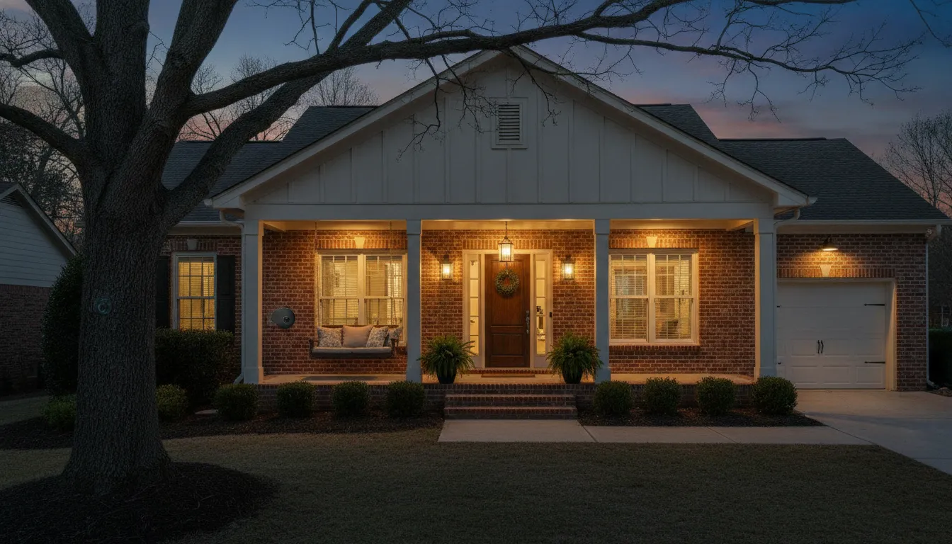 Atlanta home entry with professionally supported security equipment