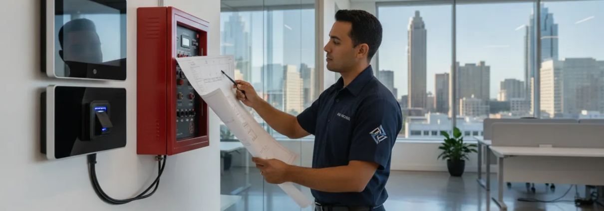 Atlanta commercial security project planning by a low voltage contractor Atlanta businesses can trust
