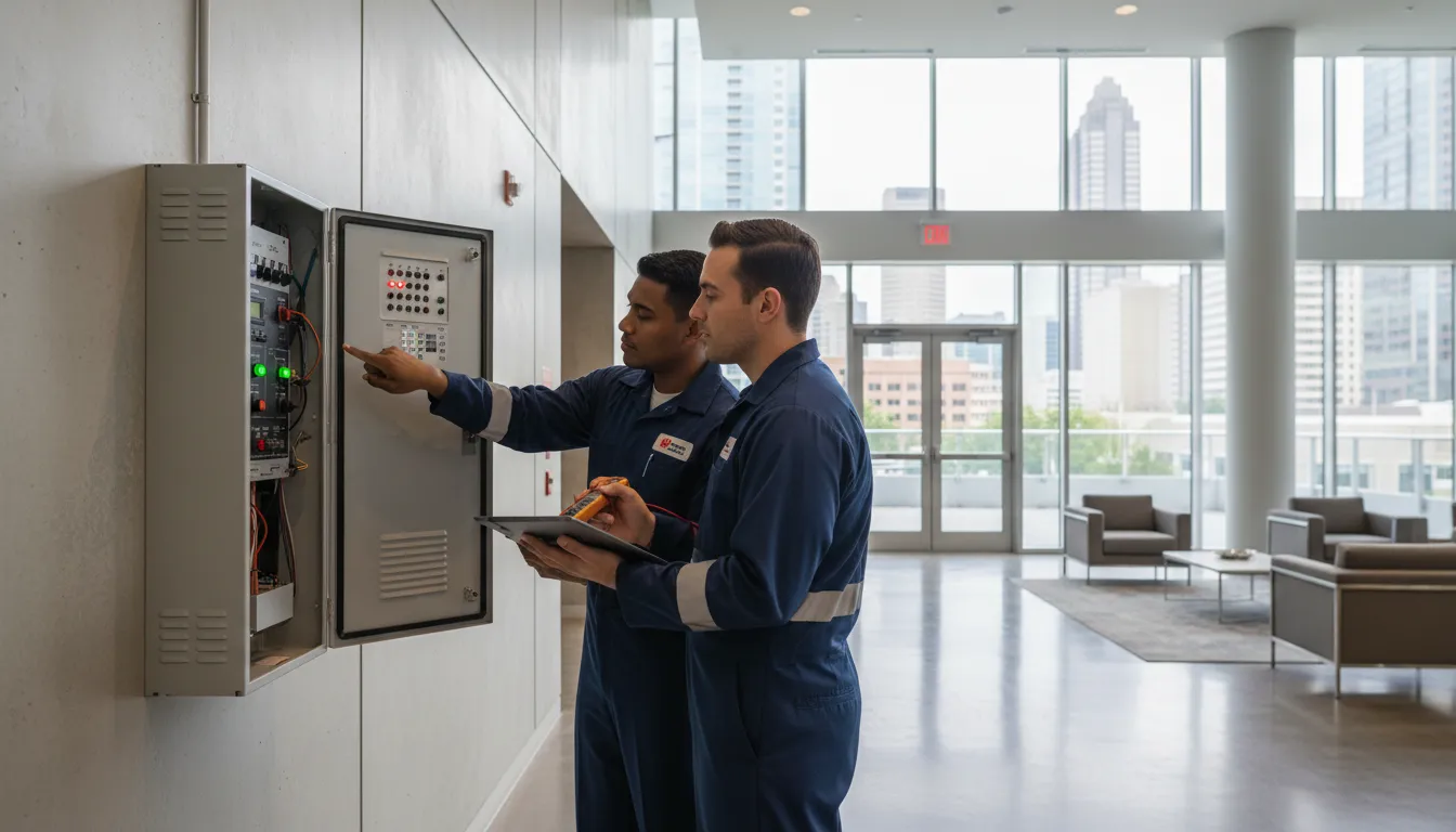 Fire alarm panel inspection for NFPA 72 compliance