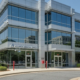 Modern medical office building in Atlanta with fire alarm and security systems