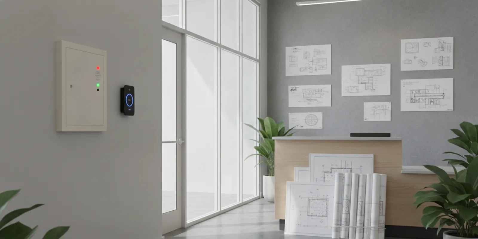 Commercial alarm and access equipment in an Atlanta business